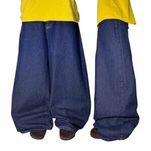 Y2k boohoo BAGGY denim Mens jeans Size 36x30 skater Wide Leg Type